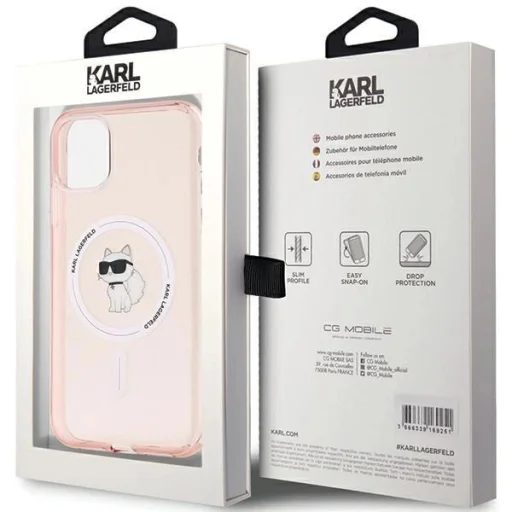 Karl Lagerfeld IML Choupette MagSafe tok iPhone 11 - rózsaszín - 8