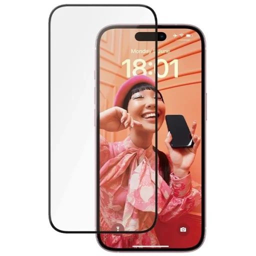 PanzerGlass Ceramic Protection kerámia üvegfólia iPhone 15-höz pozicionálóval - 2