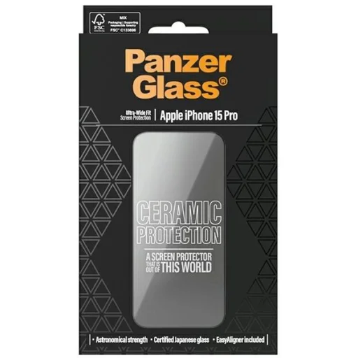 PanzerGlass Ceramic Protection kerámia üveg iPhone 15 Pro-hoz pozícionálóval üvegfólia - 4