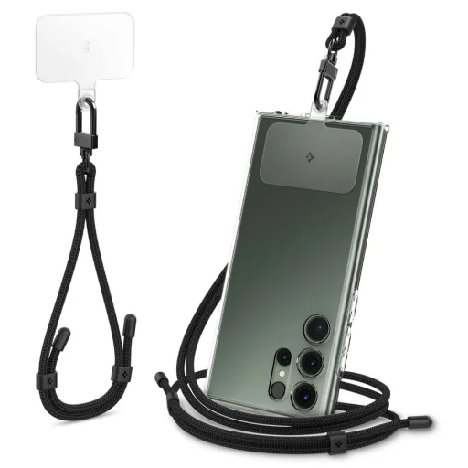 Spigen Univerzálna sada popruhov na krk a prívesok - čierna - 1
