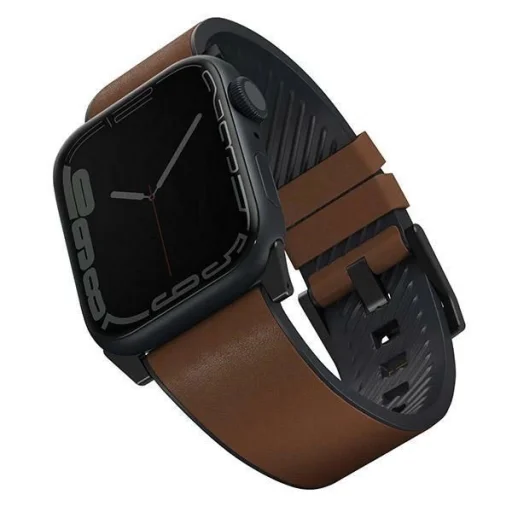 Uniq Straden Leather Hybrid Szíj Apple Watch 1/2/3/4/5/6/7/8/SE/SE2/Ultra 42/44/45/49mm - barna - 1