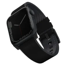 Uniq Straden bőr hibrid szíj Apple Watch 1/2/3/4/5/6/7/8/SE/SE2/Ultra 42/44/45/49mm - Fekete