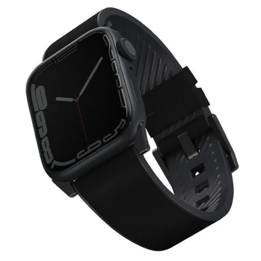 Uniq Straden bőr hibrid szíj Apple Watch 1/2/3/4/5/6/7/8/SE/SE2/Ultra 42/44/45/49mm - Fekete - 1
