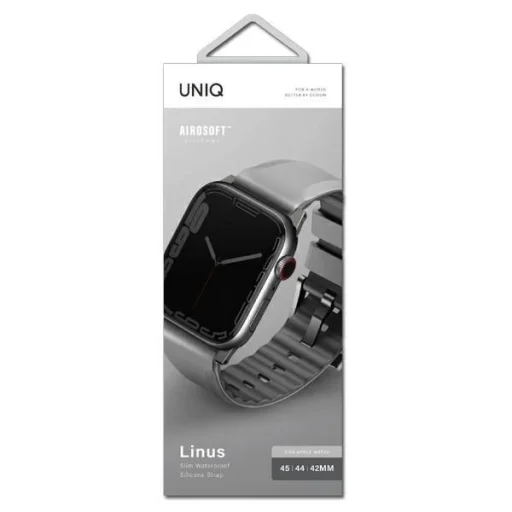 Uniq Linus szíj Apple Watch 1/2/3/4/5/6/7/8/SE/SE2/Ultra 42/44/45/49mm - szürke - 3