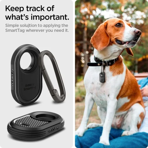Puzdro Spigen Rugged Armor pre Samsung Galaxy SmartTag 2 matné čierne - 9