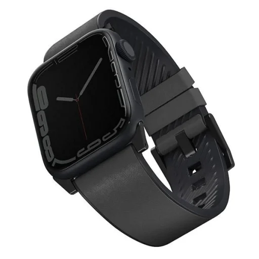 Uniq Straden bőr hibrid szíj Apple Watch 1/2/3/4/5/6/7/8/SE/SE2/Ultra 42/44/45/49mm - Szürke - 1