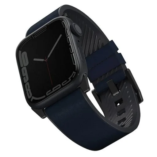 Uniq Straden Bőr Hibrid Szíj Apple Watch 1/2/3/4/5/6/7/8/SE/SE2/Ultra 42/44/45/49mm - kék - 1