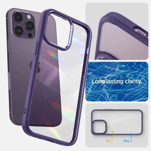  iPhone 14 Pro Mély Lila Spigen Ultra Hybrid tok - 11