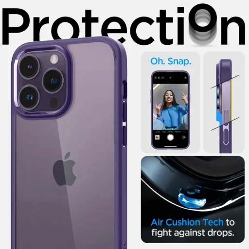  iPhone 14 Pro Mély Lila Spigen Ultra Hybrid tok - 12