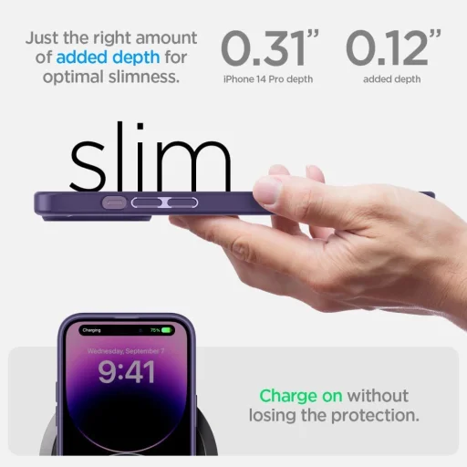  iPhone 14 Pro Mély Lila Spigen Ultra Hybrid tok - 13