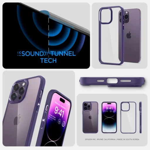  iPhone 14 Pro Mély Lila Spigen Ultra Hybrid tok - 14