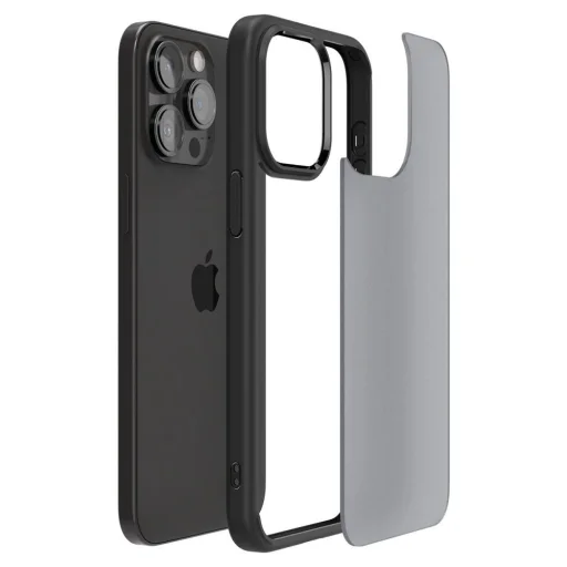  iPhone 15 Pro Fekete Fagy Spigen Ultra Hybrid tok - 2