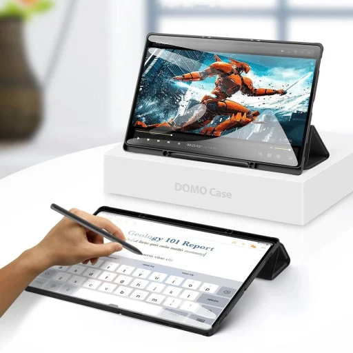 Dux Ducis Domo hajtogatható fliptok Smart Sleep funkcióval Samsung Galaxy Tab S8/S9 Ultra állvány fekete - 15