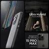  iPhone 15 Pro Max Fekete Frost Spigen Ultra Hybrid tok thumbnail