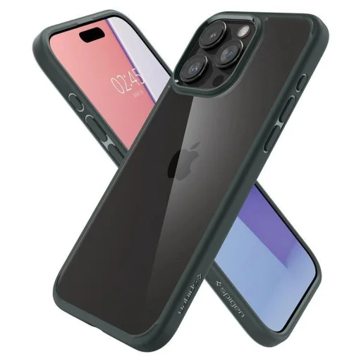  iPhone 15 Pro Max sötétzöld Spigen Ultra Hybrid tok - 1