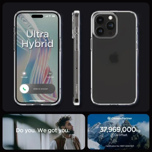  iPhone 15 Pro Átlátszó és Matt Spigen Ultra Hybrid tok - 13