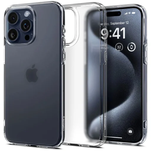  iPhone 15 Pro Átlátszó és Matt Spigen Ultra Hybrid tok - 1