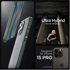  iPhone 15 Pro Spigen Ultra Hybrid tok, frost green