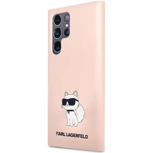 Karl Lagerfeld KLHCS23LSNCHBCP S23 Ultra S918 keménytok rózsaszín / rózsaszín Silicone Choupette tok - 2