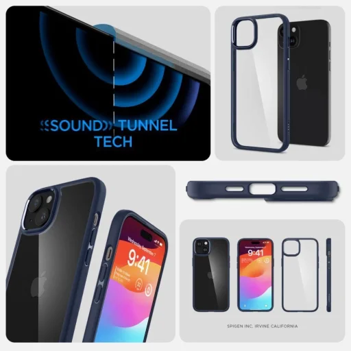  iPhone 15 Navy Blue Spigen Ultra Hybrid tok - 17