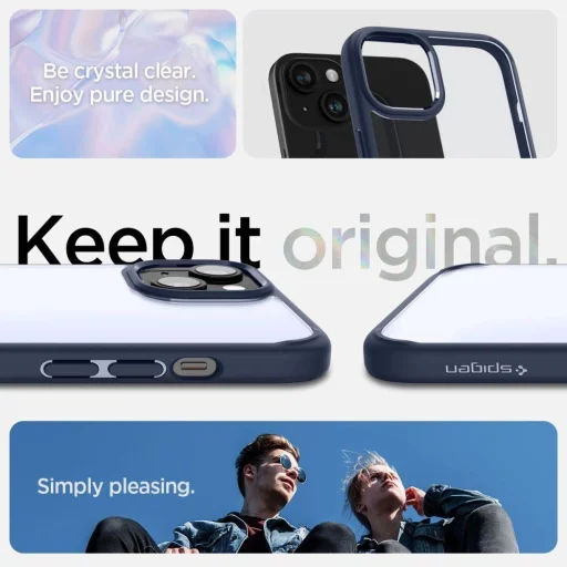  iPhone 15 Navy Blue Spigen Ultra Hybrid tok - 13