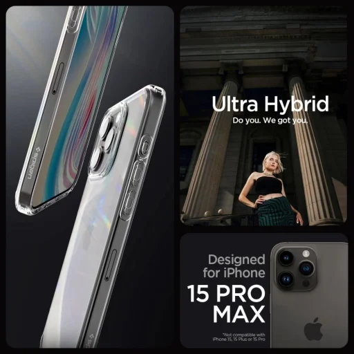  iPhone 15 Pro Max Átlátszó Spigen Ultra Hybrid tok - 10