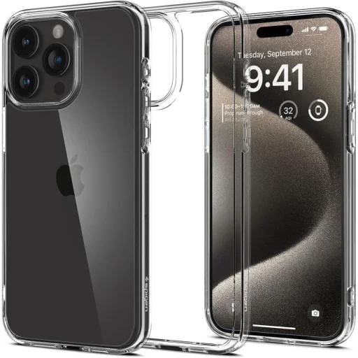  iPhone 15 Pro Max Átlátszó Spigen Ultra Hybrid tok - 1