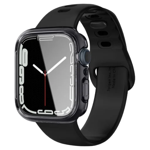  Apple Watch 7 / 8 / 9 (45 mm) Átlátszó Szürke Spigen Ultra Hybrid tok - 1