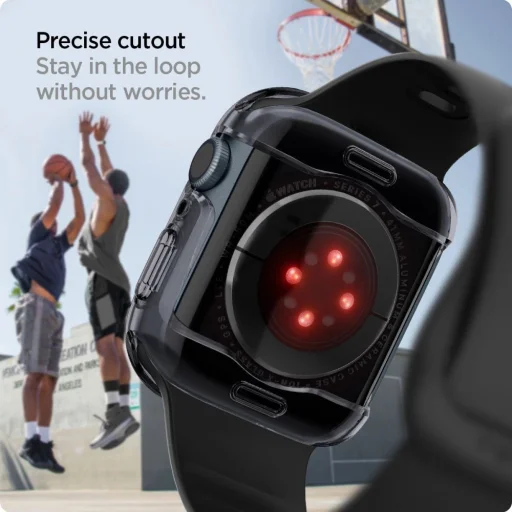  Apple Watch 7 / 8 / 9 (41 mm) átlátszó szürke Spigen Ultra Hybrid tok - 11