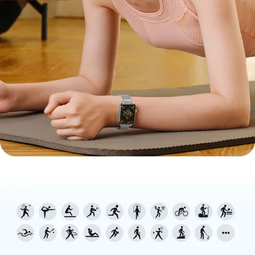 Joyroom Fit-Life JR-FT5 okosóra hívásfogadó funkcióval / IP68 védelem - ezüst - 6