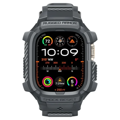  Apple Watch Ultra 1/2 (49 mm) Sötétszürke Spigen Rugged Armor Pro tok - 2