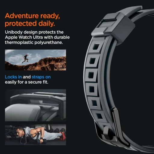  Apple Watch Ultra 1/2 (49 mm) Sötétszürke Spigen Rugged Armor Pro tok - 13