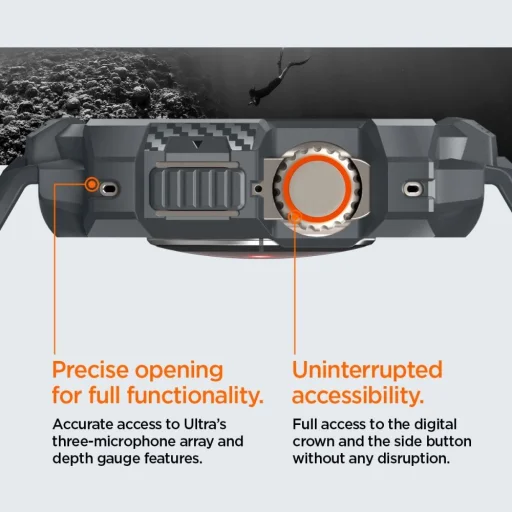  Apple Watch Ultra 1/2 (49 mm) Sötétszürke Spigen Rugged Armor Pro tok - 15