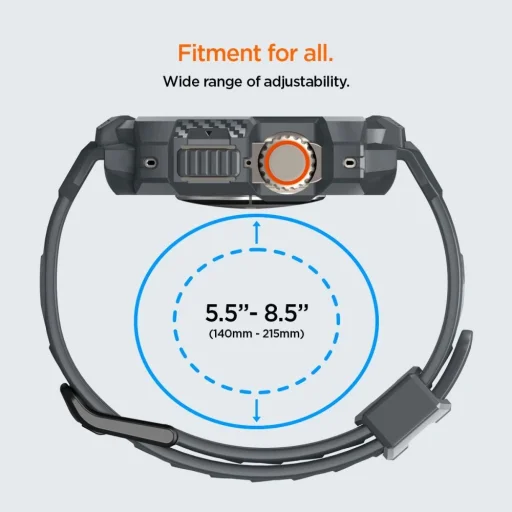  Apple Watch Ultra 1/2 (49 mm) Sötétszürke Spigen Rugged Armor Pro tok - 17