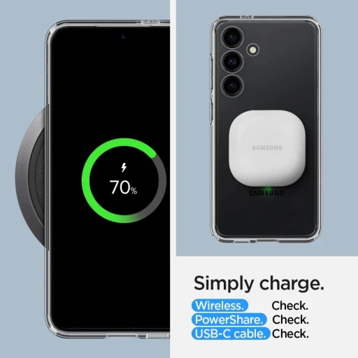  Samsung Galaxy S24+ Matt Fekete Spigen Ultra Hybrid tok - 15