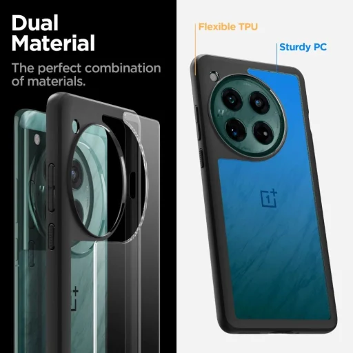  OnePlus 12 matt fekete Spigen Ultra Hybrid tok - 12