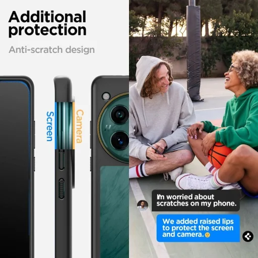  OnePlus 12 matt fekete Spigen Ultra Hybrid tok - 13