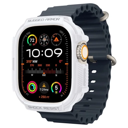  Apple Watch Ultra 1 / 2 (49 mm) fehér Spigen Rugged Armor tok - 3