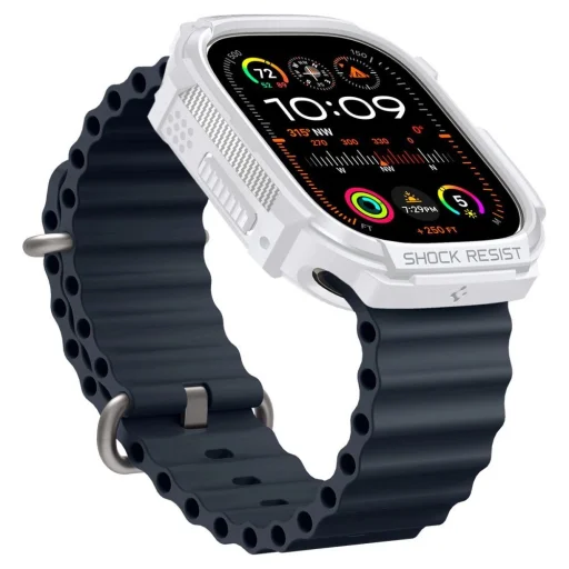  Apple Watch Ultra 1 / 2 (49 mm) fehér Spigen Rugged Armor tok - 10