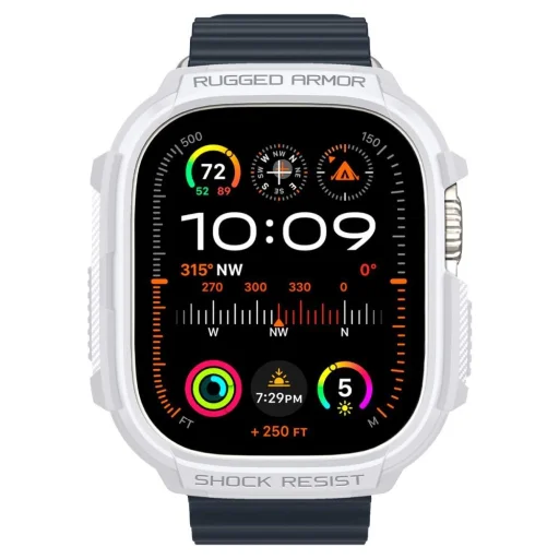  Apple Watch Ultra 1 / 2 (49 mm) fehér Spigen Rugged Armor tok - 7