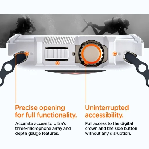  Apple Watch Ultra 1 / 2 (49 mm) fehér Spigen Rugged Armor tok - 15
