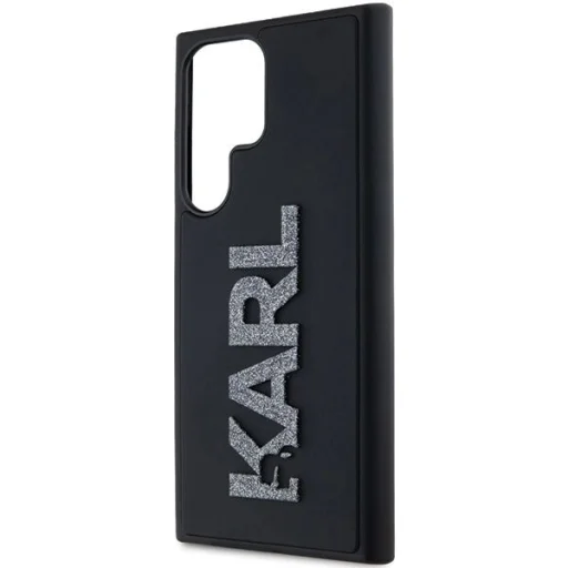 Karl Lagerfeld 3D Rubber Glitter Logo tok Samsung Galaxy S23 Ultra - fekete - 5