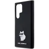 Karl Lagerfeld Szilikon Choupette Metal Pin tok Samsung Galaxy S23 Ultra-hoz - fekete - 6