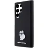 Karl Lagerfeld Szilikon Choupette Metal Pin tok Samsung Galaxy S23 Ultra-hoz - fekete - 2