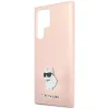 Karl Lagerfeld Silicone Choupette Metal Pin tok Samsung Galaxy S23 Ultra - rózsaszín thumbnail