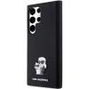 Karl Lagerfeld Silicone Karl & Choupette Metal Pin tok Samsung Galaxy S23 Ultra - fekete thumbnail