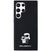 Karl Lagerfeld Silicone Karl & Choupette Metal Pin tok Samsung Galaxy S23 Ultra - fekete thumbnail