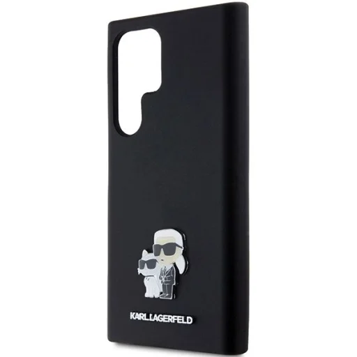 Karl Lagerfeld Silicone Karl & Choupette Metal Pin tok Samsung Galaxy S23 Ultra - fekete - 6