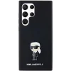 Karl Lagerfeld Silicone Ikonik Metal Pin tok Samsung Galaxy S23 Ultra - fekete thumbnail