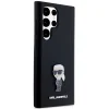 Karl Lagerfeld Silicone Ikonik Metal Pin tok Samsung Galaxy S23 Ultra - fekete thumbnail